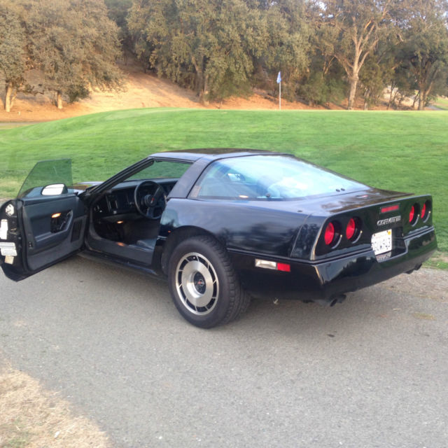 1985 Black Chevrolet Corvette T Top