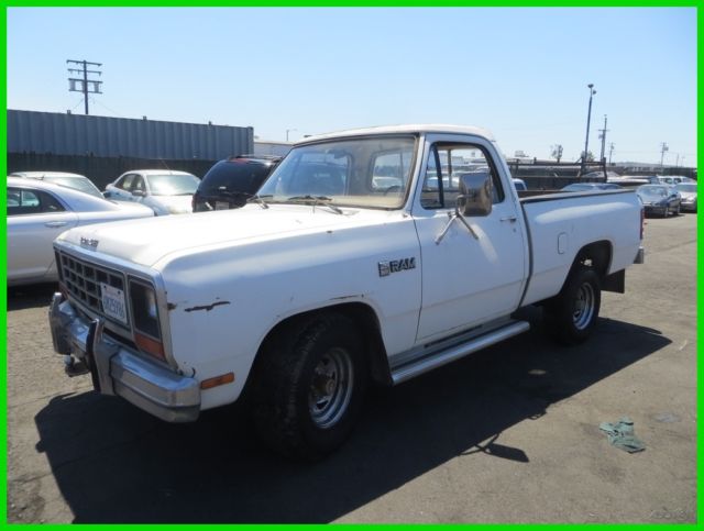 1985 White Dodge Ram 1500