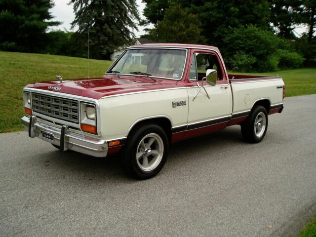 1985 Red & White Dodge Ram 1500 Regular Cab Pickup