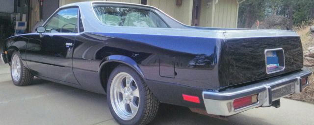 1985 Black and Silver Chevrolet El Camino Pickup