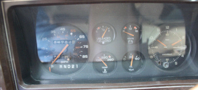 1985 Black and Silver Chevrolet El Camino Pickup