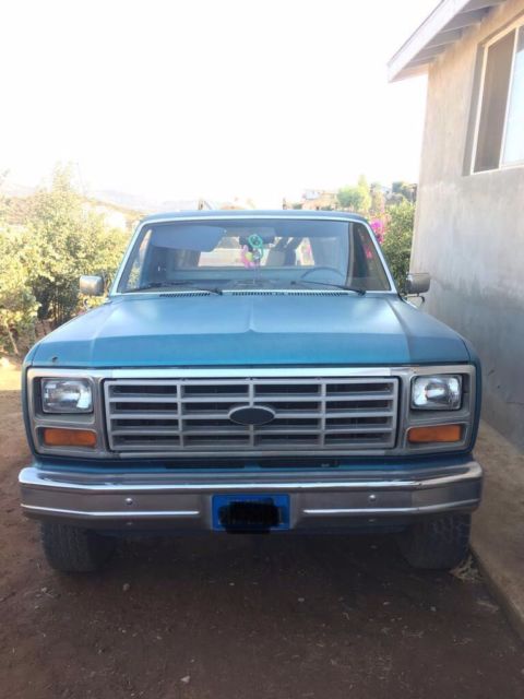 1985 Blue Ford F-150 Single cab, long bed