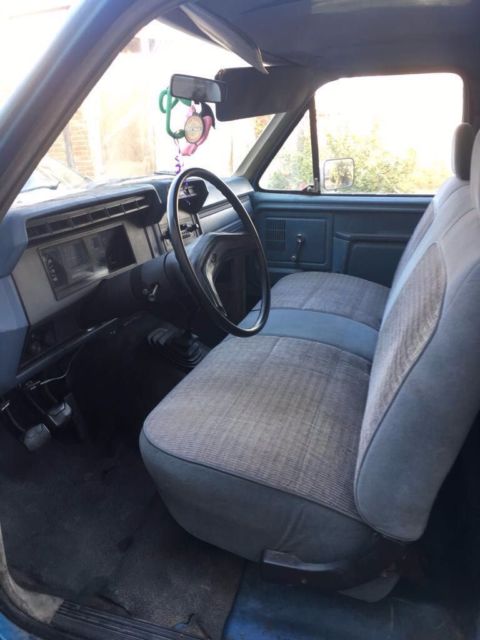 1985 Blue Ford F-150 Single cab, long bed