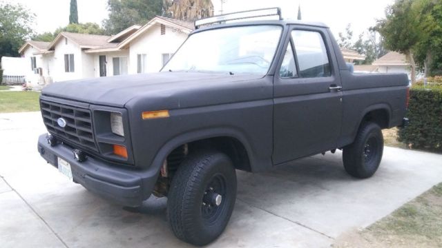 1985 Flat Black Ford Bronco
