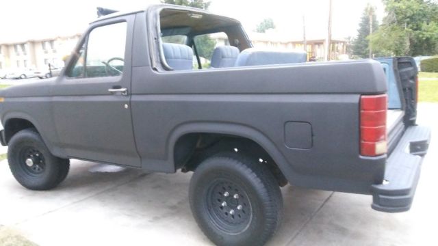 1985 Flat Black Ford Bronco