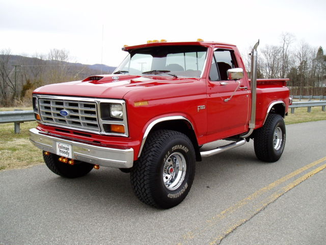 1985 Red Ford F-150 Standard Cab Pickup