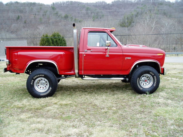 1985 Red Ford F-150 Standard Cab Pickup
