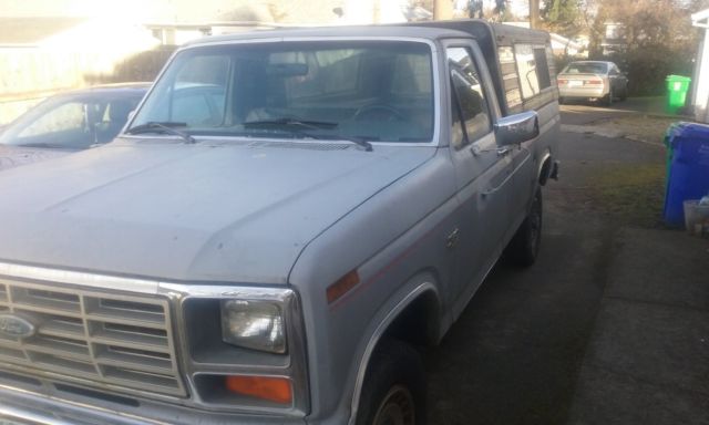 1985 Gray Ford F-150 Crew Cab Pickup