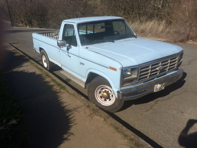 1985 Blue Ford F-250 Standard Cab Pickup