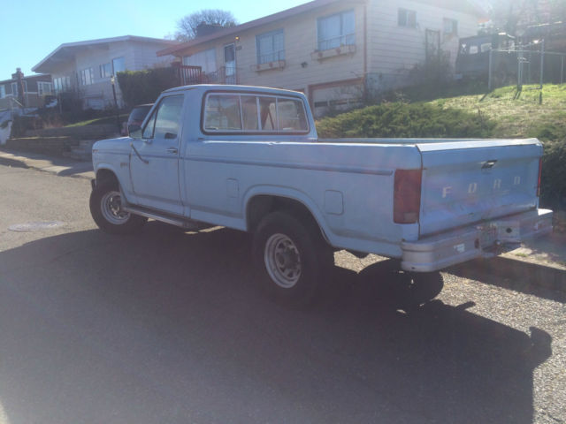 1985 Blue Ford F-250 Standard Cab Pickup