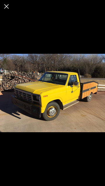 1985 Yellow Ford F-250 Standard Cab Pickup