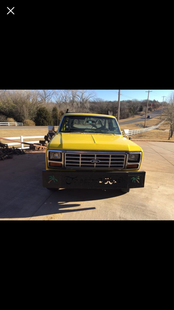 1985 Yellow Ford F-250 Standard Cab Pickup