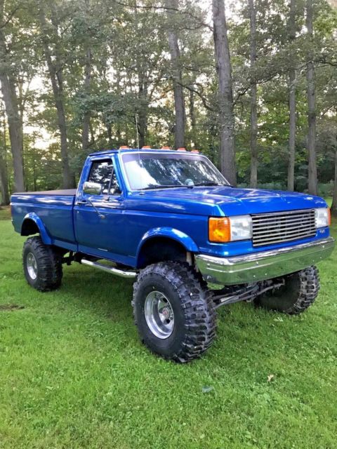 1988 Blue Ford F-350 Standard Cab Pickup