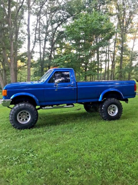 1988 Blue Ford F-350 Standard Cab Pickup