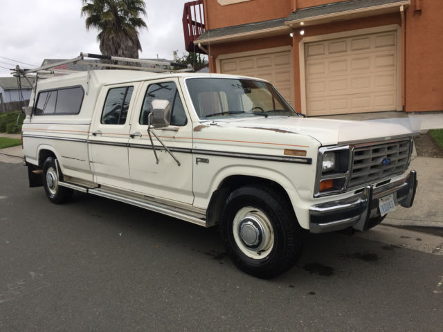 1985 White Ford F-350 Crew Cab Pickup
