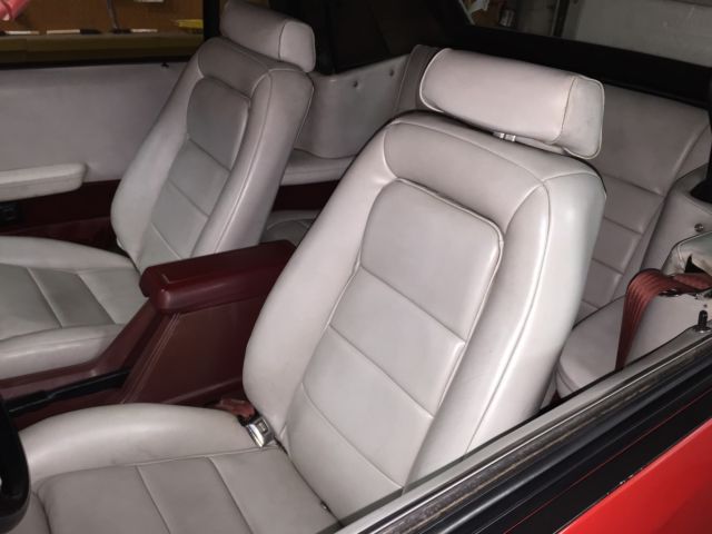 1985 Red Ford Mustang Convertible