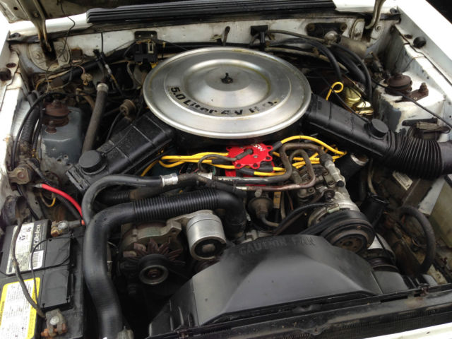 1985 White Ford Mustang Hatchback