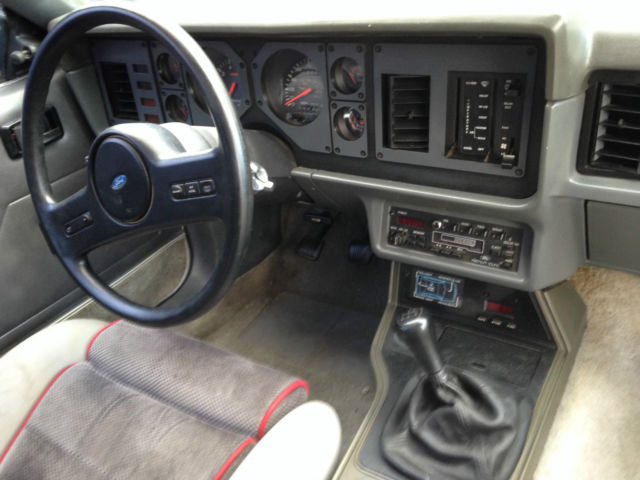 1985 White Ford Mustang Hatchback