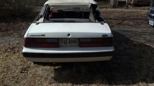 1985 Red Ford Mustang Convertible