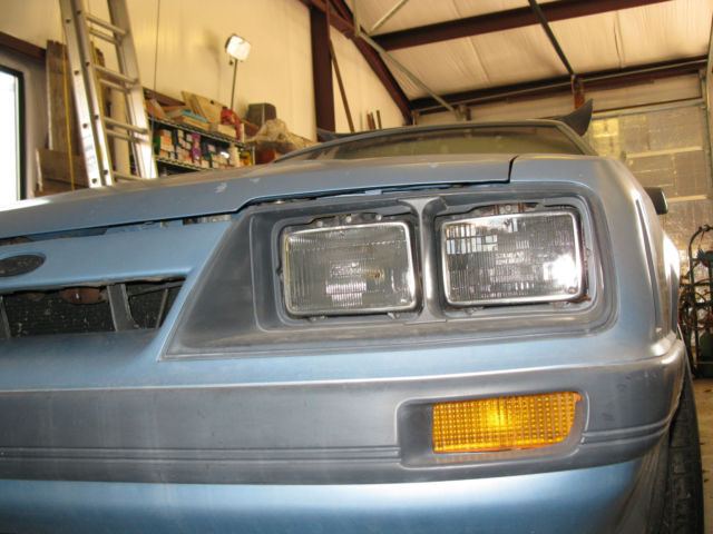 1985 Reaga Blue Ford Mustang Hatchback