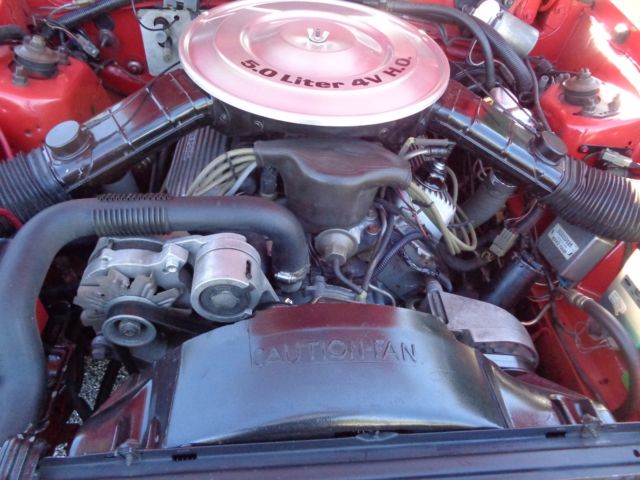 1985 Red Ford Mustang Hatchback