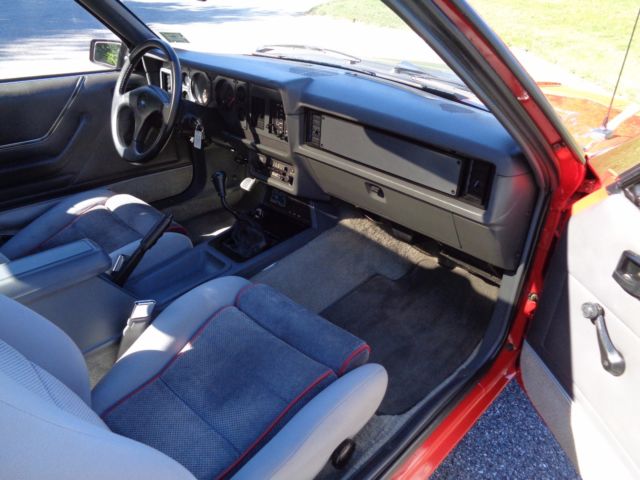 1985 Red Ford Mustang Hatchback