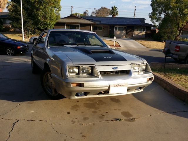 1985 Silver Ford Mustang Hatchback