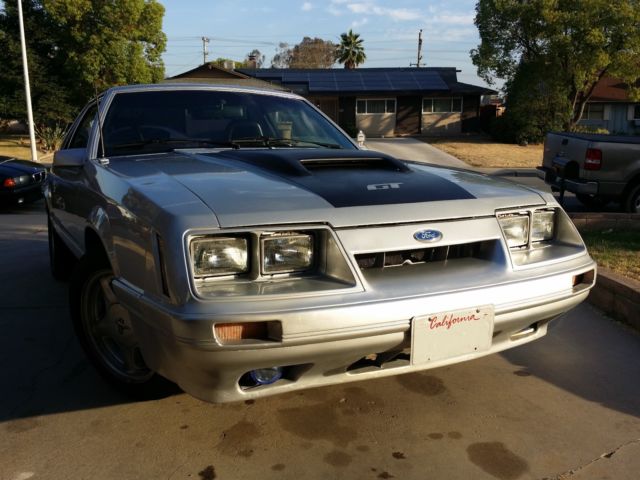 1985 Silver Ford Mustang Hatchback