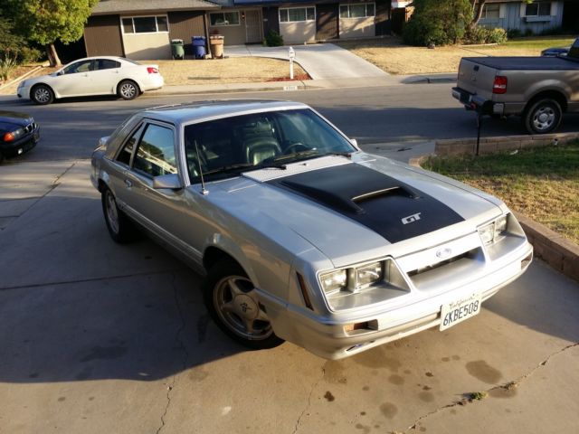 1985 Silver Ford Mustang Hatchback