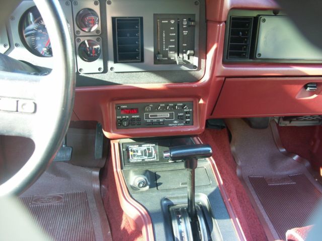 1985 Red Ford Mustang Hatchback