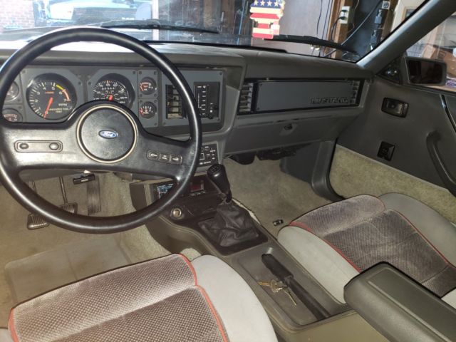 1985 Black Ford Mustang Convertible