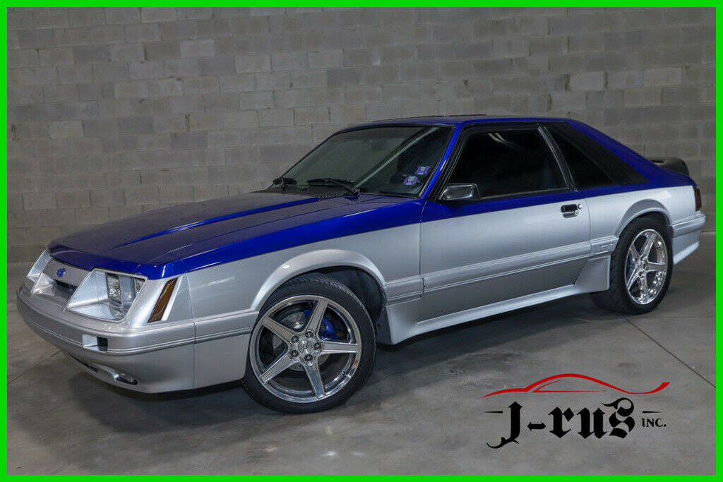 1985 Blue Ford Mustang Convertible