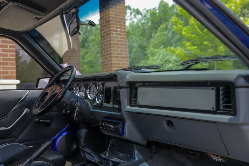 1985 Blue Ford Mustang Convertible