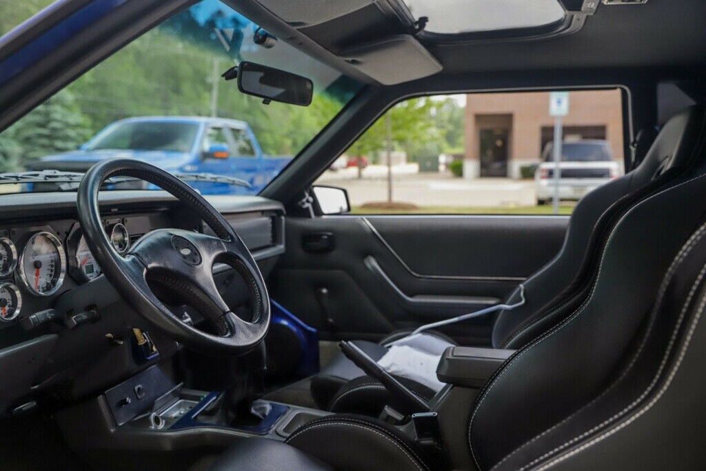 1985 Blue Ford Mustang Convertible