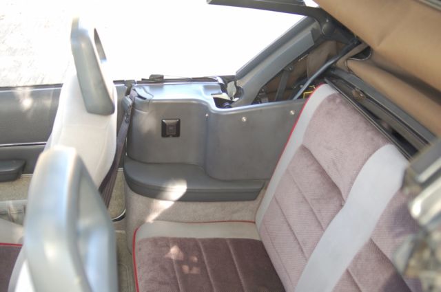 1985 White Ford Mustang Convertible