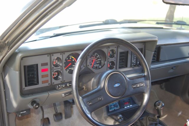 1985 White Ford Mustang Convertible