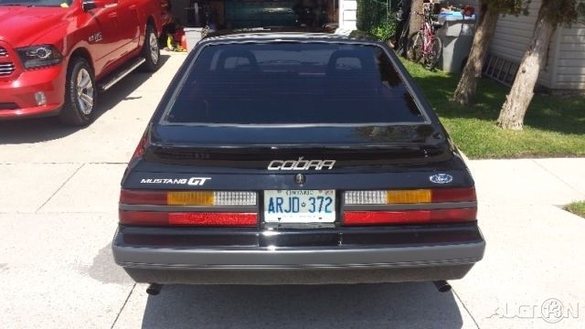 1985 Black Ford Mustang