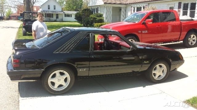 1985 Black Ford Mustang