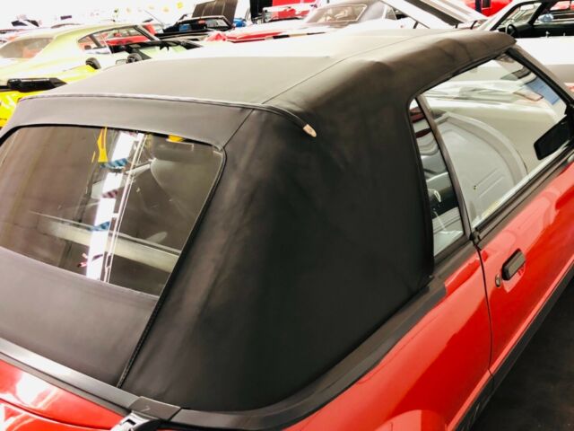 1985 Red Ford Mustang Convertible