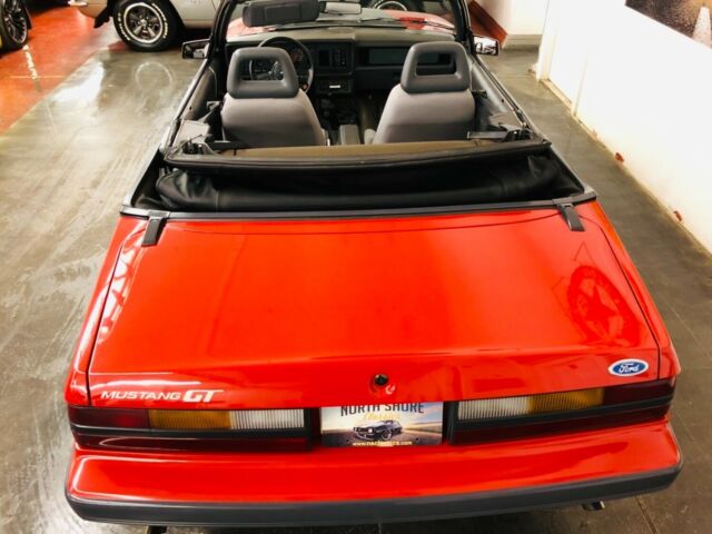 1985 Red Ford Mustang Convertible