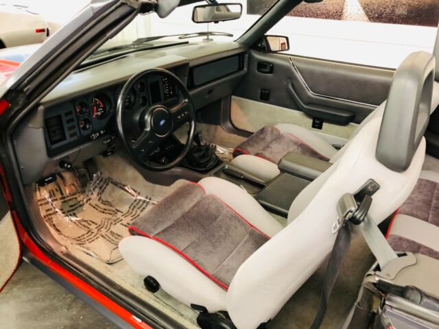 1985 Red Ford Mustang Convertible