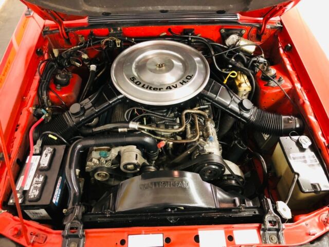 1985 Red Ford Mustang Convertible