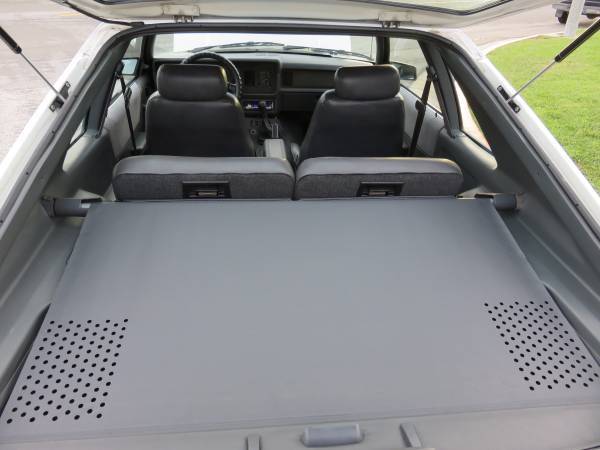 1985 White Ford Mustang Hatchback