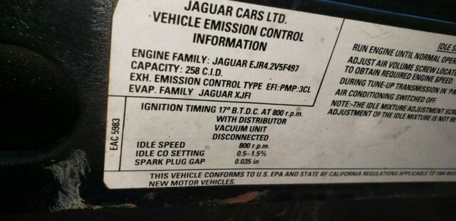 1985 Jaguar XJ6 Sedan