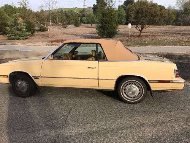 1985 Yellow Chrysler LeBaron Convertible