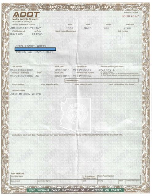 1985 White Mazda 626 Hatchback