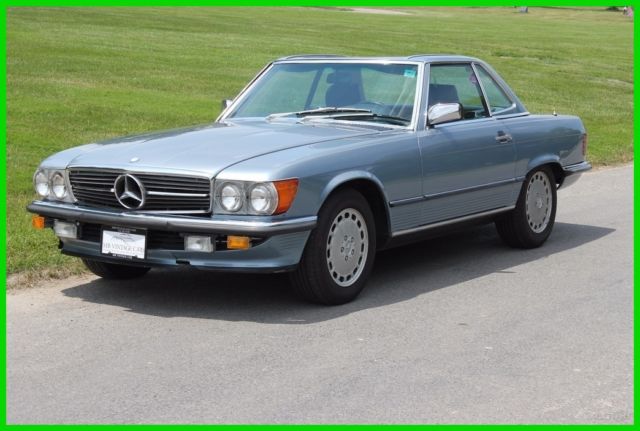 1985 Blue Mercedes-Benz SL-Class Convertible