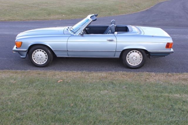 1985 Blue Mercedes-Benz SL-Class Convertible