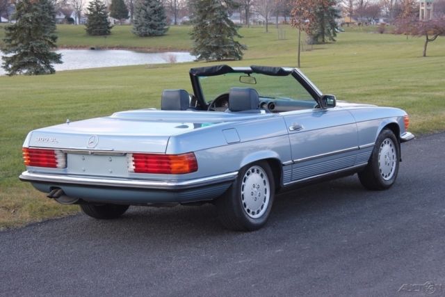 1985 Blue Mercedes-Benz SL-Class Convertible