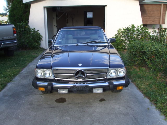 1985 Blue Mercedes-Benz SL-Class Convertible
